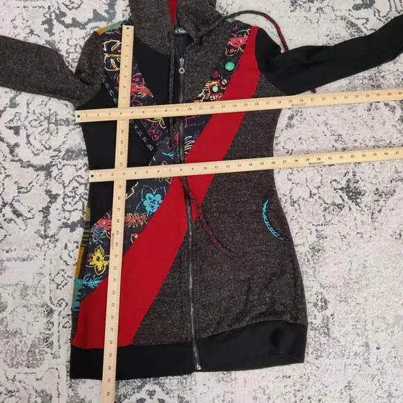 Inti Fashion Women's Hippie Hoodie Tunic Dress Size Medium Bohemian - Picture 7 of 10